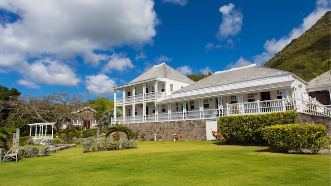 Exterior of Fairview Great House and Gardens in Saint Kitts Exterior of Fairview Great House and Gardens in Saint Kitts