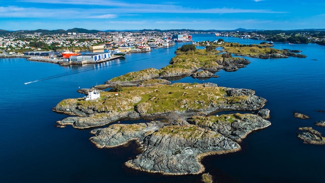 Aerial view of Haugesund, Norway Aerial view of Haugesund, Norway