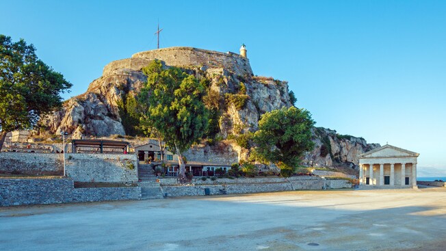 The Church of Saint George next to the Old Fortress in Corfu, Greece