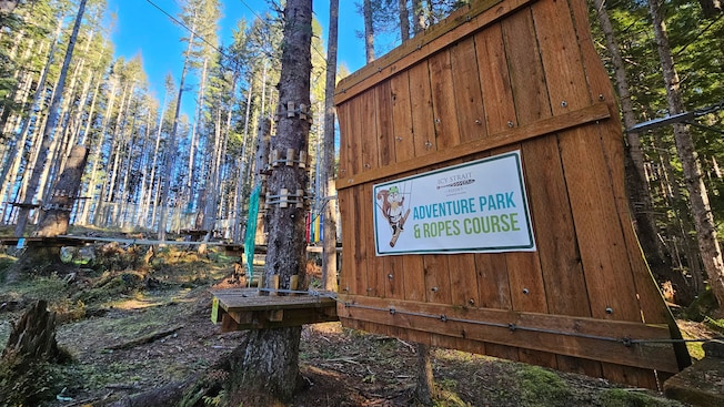 A section of the Tree Top Adventure Park and Ropes Course in Icy Strait Point, Alaska A section of the Tree Top Adventure Park and Ropes Course in Icy Strait Point, Alaska