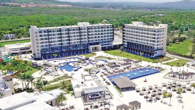 The oceanfront Royalton Resort with outdoor pools and private beach cabanas