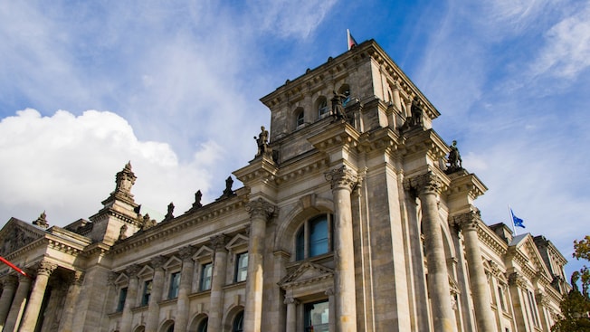 O edifício do Reichstag em Berlim, Alemanha O edifício do Reichstag em Berlim, Alemanha