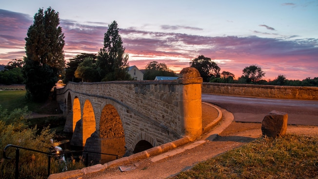 A stone bridge in the countryside A stone bridge in the countryside