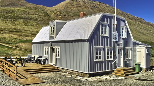 The outside of the Arctic Fox Centre in Iceland The outside of the Arctic Fox Centre in Iceland