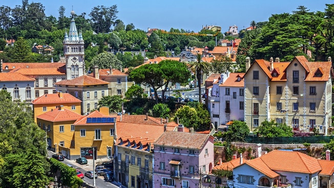A view of Sintra on the Portuguese Riviera A view of Sintra on the Portuguese Riviera