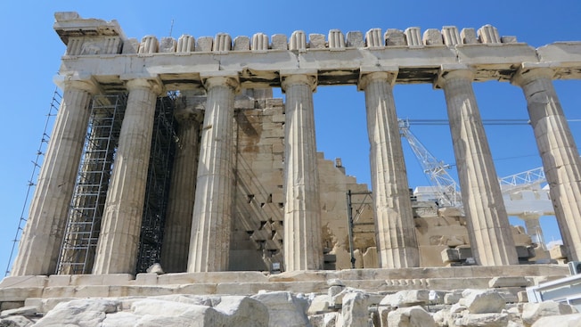 The outside of the Acropolis in Athens, Greece The outside of the Acropolis in Athens, Greece