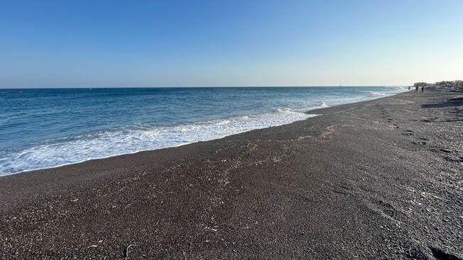 Gentle waves lapping against an unspoiled shoreline