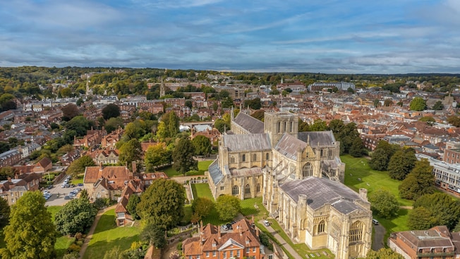 Winchester Cathedral in Hampshire, England Winchester Cathedral in Hampshire, England