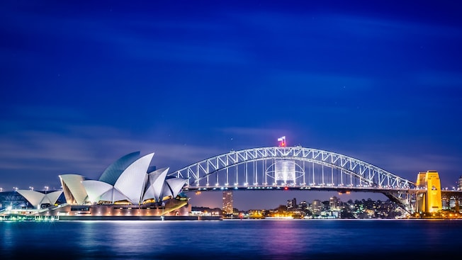 Ponte da Baía de Sydney e a Ópera de Sydney Ponte da Baía de Sydney e a Ópera de Sydney