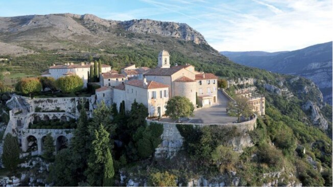 Gourdon village on a steep rocky cliff