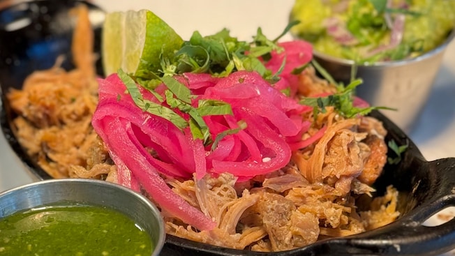 A plate of Carnitas from Frontera Cocina