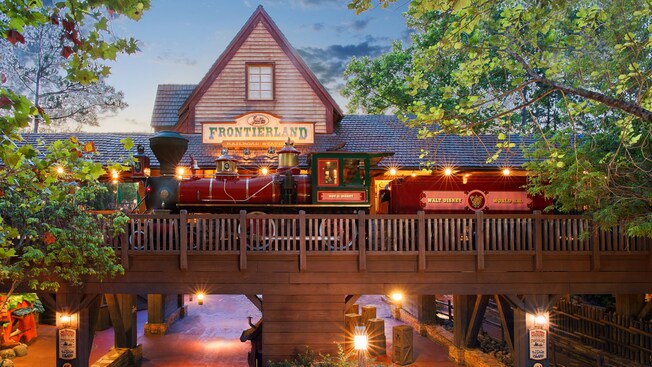 The Walt Disney World Railroad at the Frontierland station