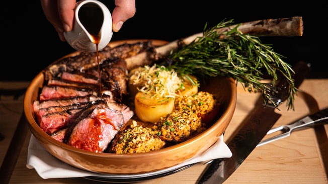 The Hay Smoked Tomahawk from Bourbon Steak