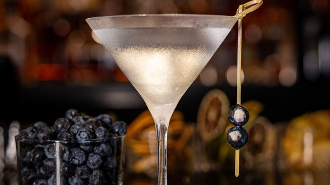 A Blueberry Martini from Bourbon Steak