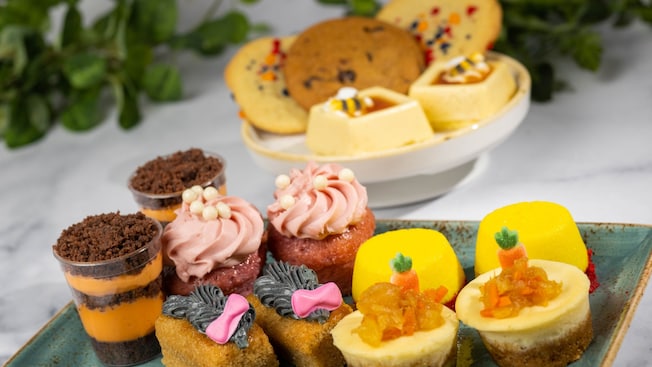 An assortment of sweet pastries from The Crystal Palace at Magic Kingdom Park