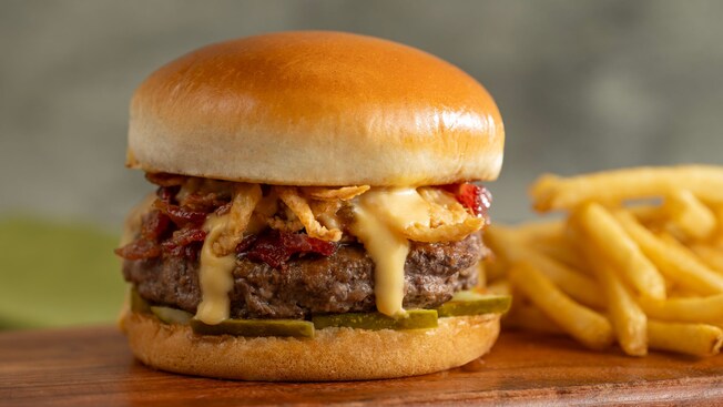 A Bases Loaded Burger from End Zone Food Court in Disney's All Star Sports Resort