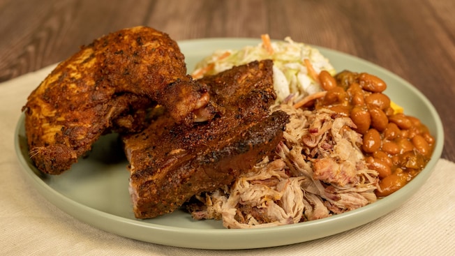 Ribs, Chicken and Pulled Pork Sampler from Flame Tree Barbecue