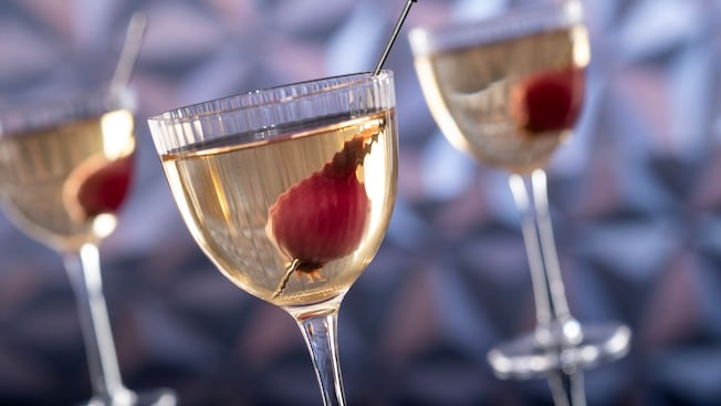 Three caramelized leek martinis