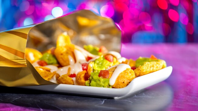 Wocka Wocking Nachos, which has guacamole and other ingredients at Food by Swedish Chef