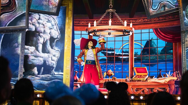 Captain Hook on stage during Disney Villains, Unfairly Ever After at Disney’s Hollywood Studios