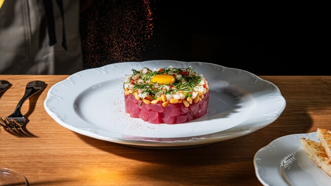 El tartar de atún de Michael en Bourbon Steak