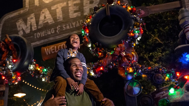 Cars Land during the holidays at Disney California Adventure Park