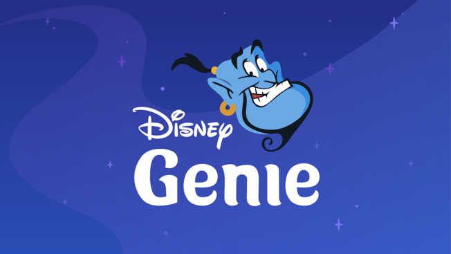 Disney Genie logo featuring the face of Disney Genie