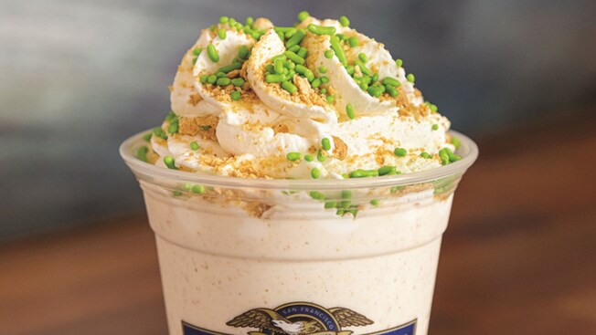 A Key Lime Pie Shake from Ghirardelli Soda Fountain and Chocolate Shop