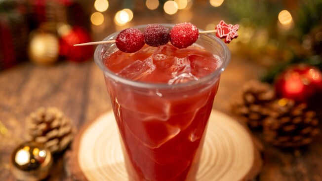 A Cranberry Paloma cocktail from the outdoor vending carts at Disney Springs