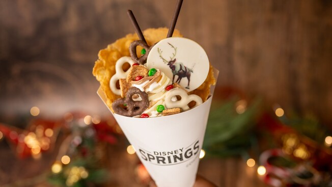 A Sven's Reindeer Food Waffle Sundae from Marketplace Snacks