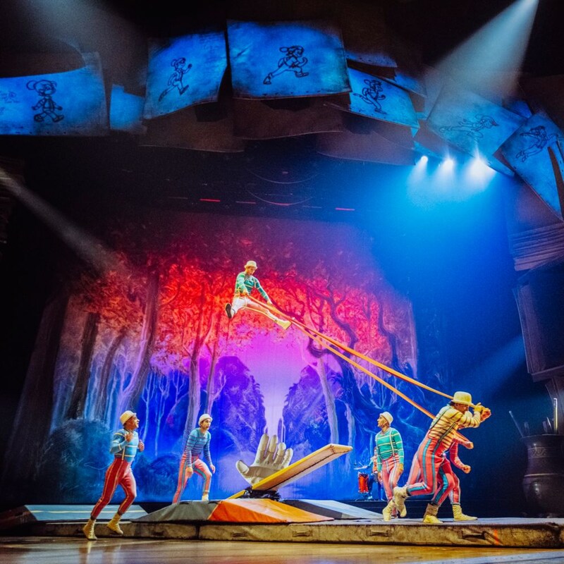 Performers on stage during Drawn to Life