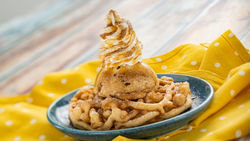 Bananas Foster Funnel Cake from Funnel Cake at the Epcot International Flower & Garden Festival