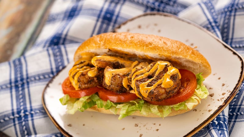 A Cajun Shrimp Po Boy from Magnolia Terrace at the Epcot International Flower & Garden Festival