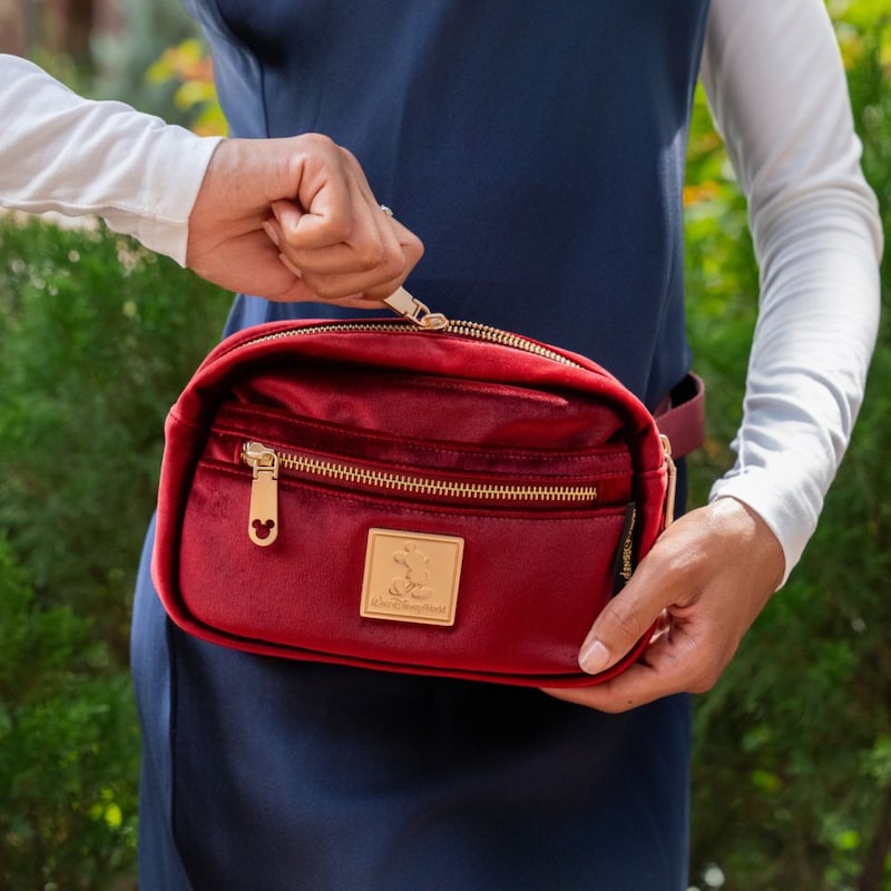 A person holding a holiday hip pack