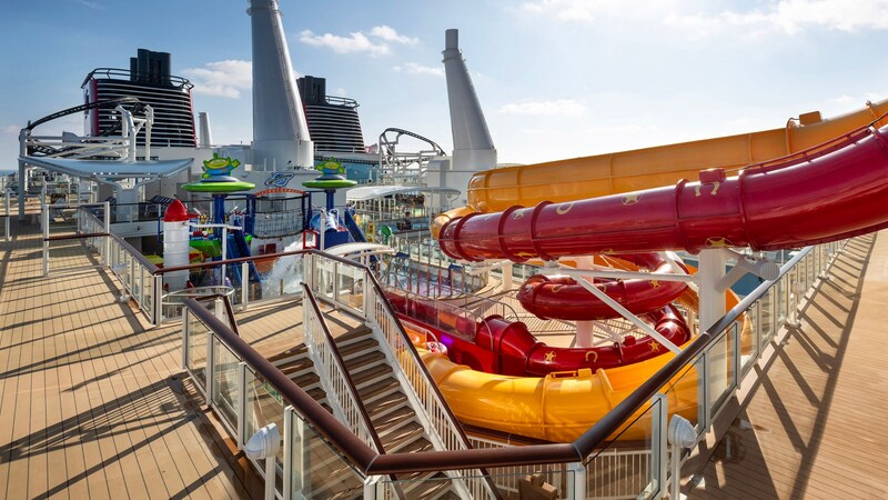 Woody and Jessie’s Wild Slides aboard the Disney Adventure cruise ship