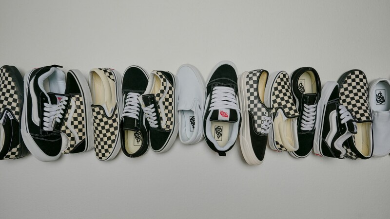 An array of sporty sneakers available at Vans at Disney Springs
