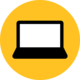 Disney VIP benefits icon featuring an open laptop