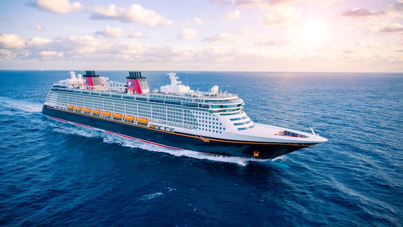 The cruise ship Disney Dream at sea