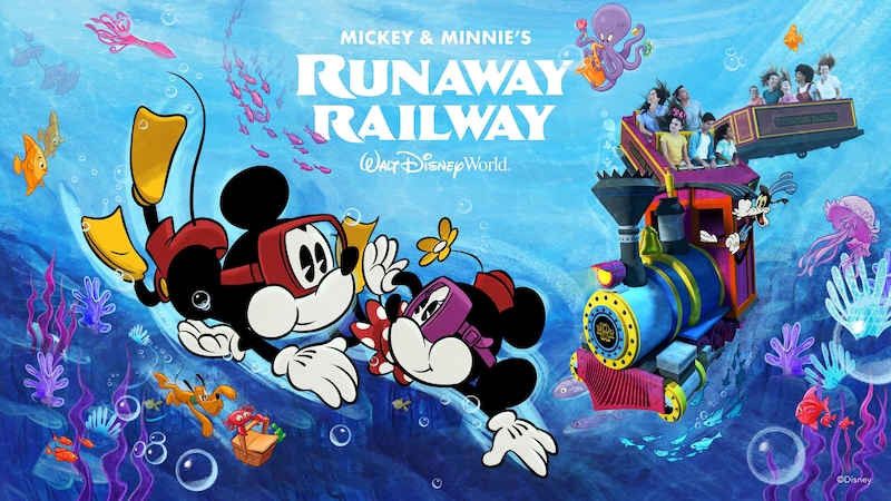 Mickey ride on train clearance