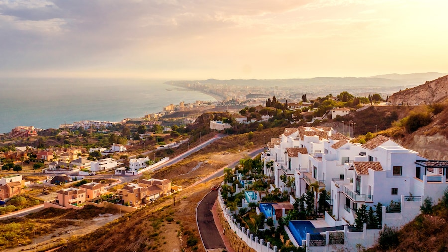 Pristine homes dot the hillsides of southern Spains Malaga, with the rest of the city nestled below Pristine homes dot the hillsides of southern Spains Malaga, with the rest of the city nestled below