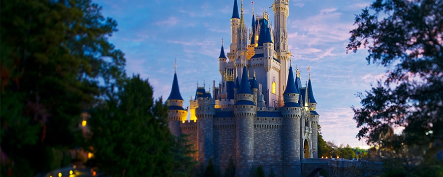 Cinderella's Castle at sunset Cinderella's Castle at sunset