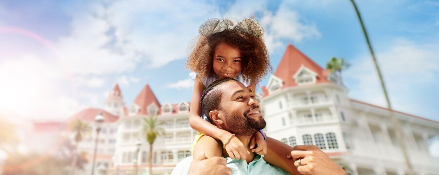 Vater und Tochter im Grand Floridian Resort and Spa