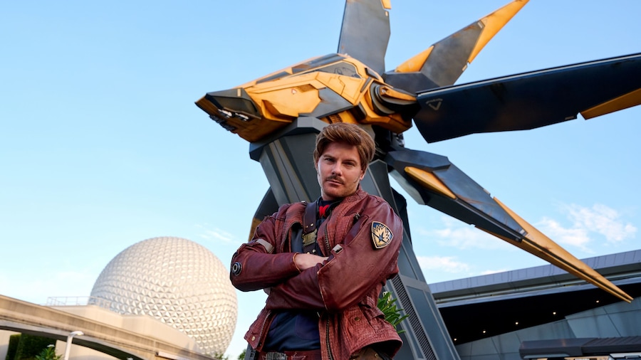 Star Lord von Guardians of the Galaxy im Spaceship Earth