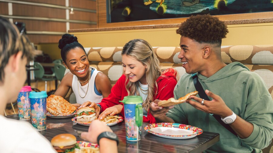 Friends Grab a Bite at Intermission Food Court