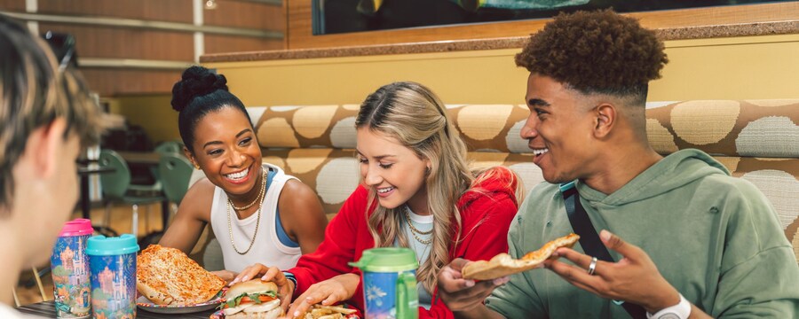 Friends Grab a Bite at Intermission Food Court