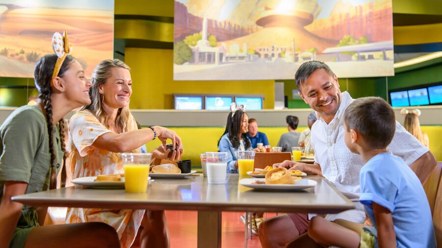Family enjoy breakfast at Landscape of Flavors