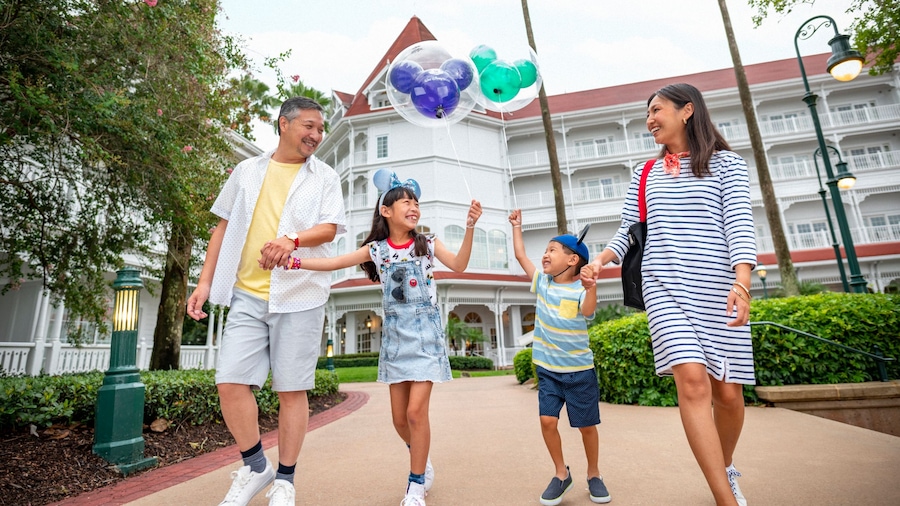 Family having fun at Disney Resort Hotels