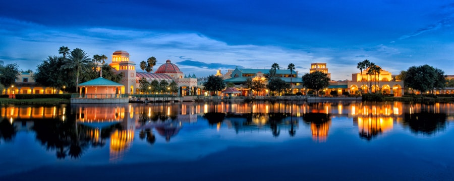 Disney's Polynesian Villas and Bungalows at night