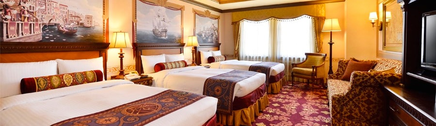 A hotel room with 3 beds at Tokyo DisneySea Hotel Miracosta