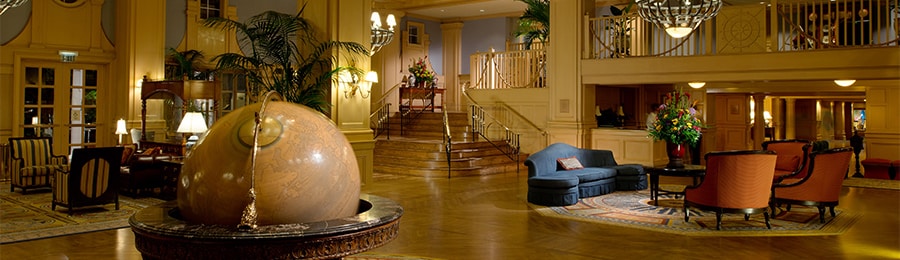 The lobby at Disney's Yacht Club Resort